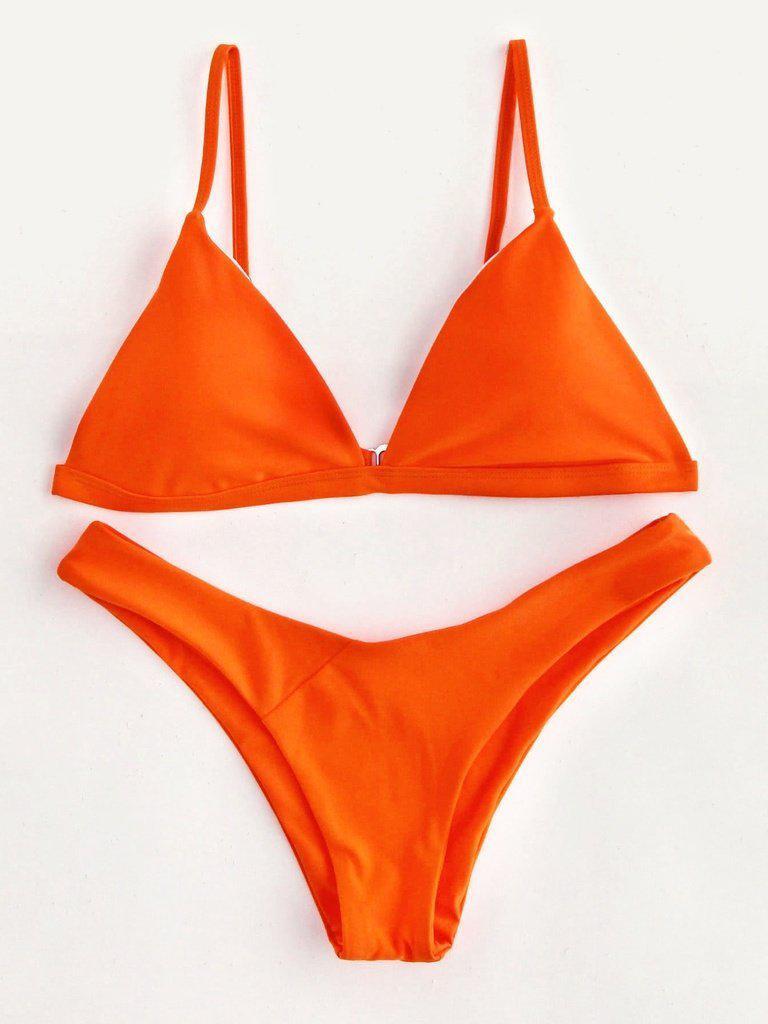 High Leg Triangle Bikini Set-swimwear-Des Mess