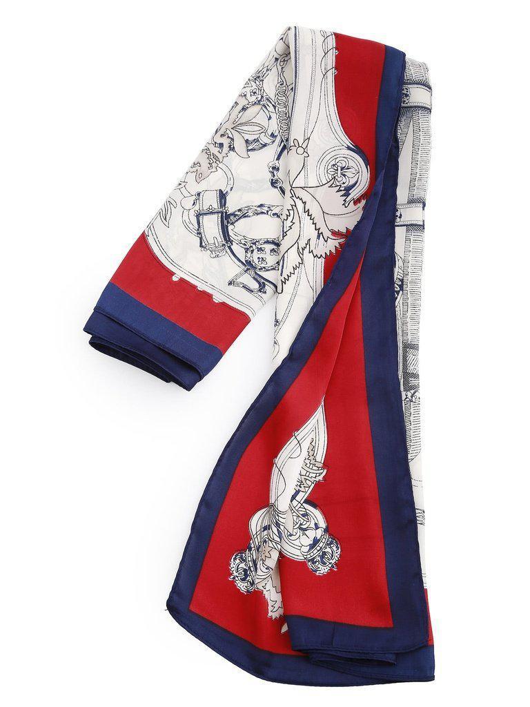 Graphic Print Satin Bandana-accessories-Des Mess