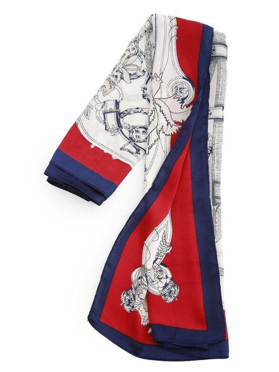 Graphic Print Satin Bandana-accessories-Des Mess