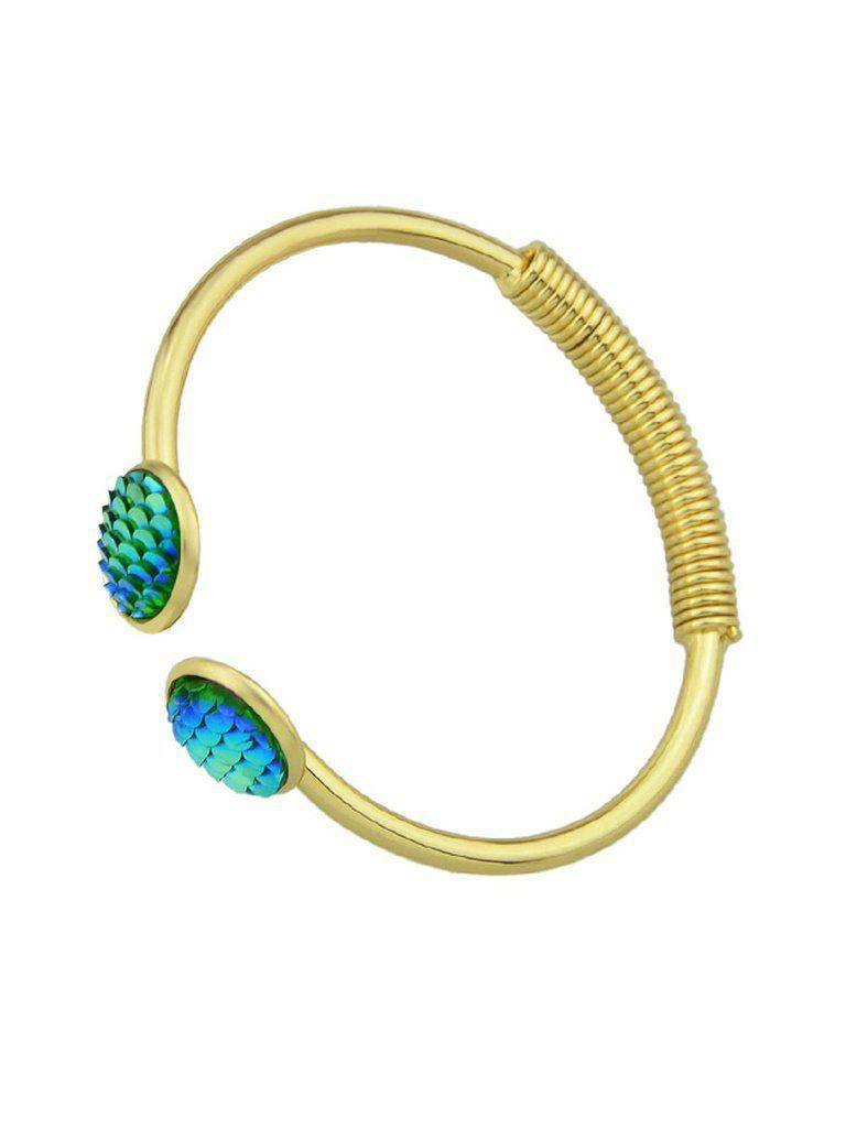 Green Mermaid Scales Love Bracelets--Des Mess