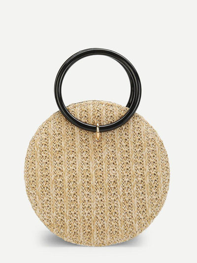 Round Crossbody Straw Bag-accessories-Des Mess