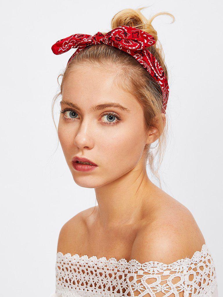 Graphic Print Cute Ear Headband-hair-Des Mess