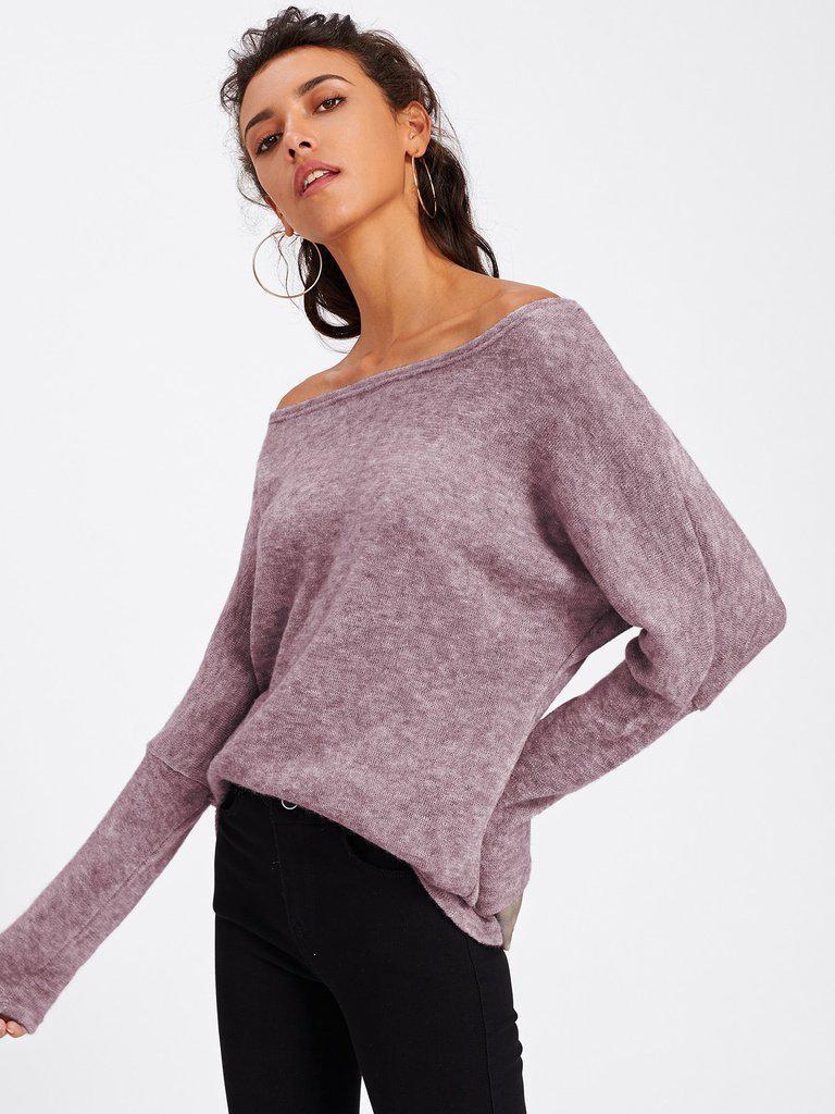 Batwing Sleeve Sweater-outerwear-Des Mess