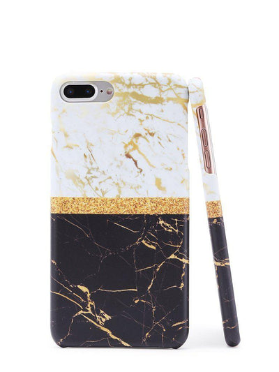 Color Block Marble Print iPhone Case-others-Des Mess