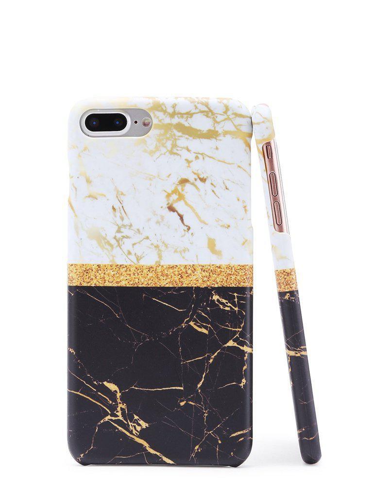 Color Block Marble Print iPhone Case-others-Des Mess