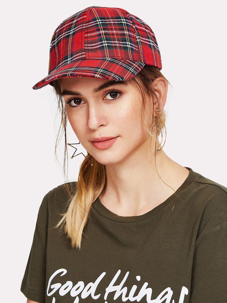 Plaid Baseball Cap-accessories-Des Mess