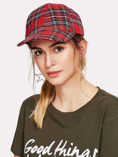 Plaid Baseball Cap-accessories-Des Mess