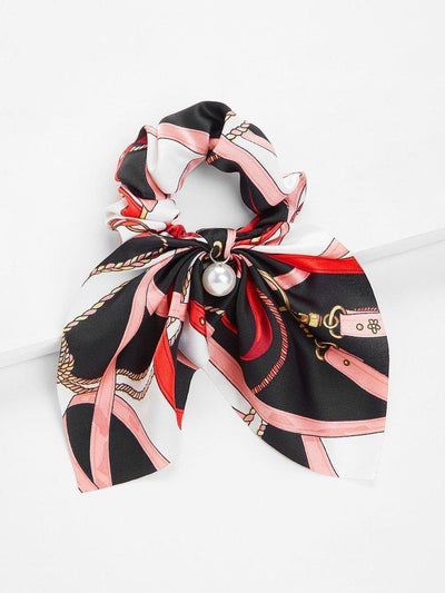 Knot Design Hair Tie With Faux Pearl-hair-Des Mess