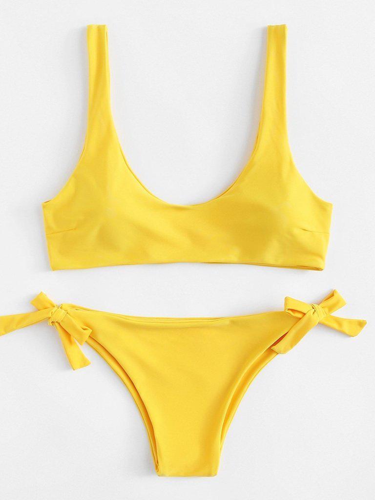 Knot Side Bikini Set-swimwear-Des Mess