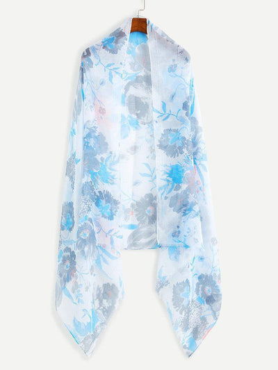Flower Print Light Scarf-accessories-Des Mess