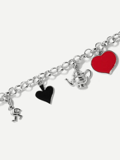 Heart Detail Chain Bracelet--Des Mess