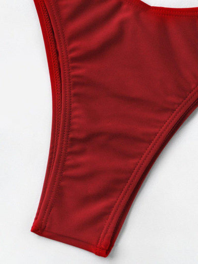 High Leg Triangle Bikini Set-swimwear-Des Mess