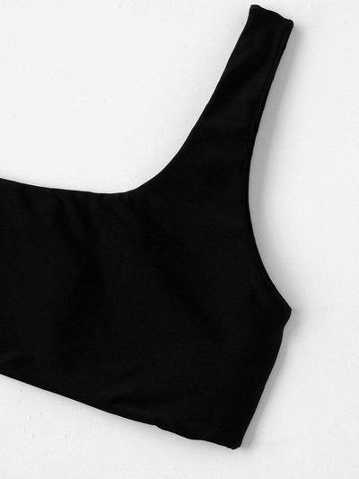 One Shoulder Bikini Set-swimwear-Des Mess