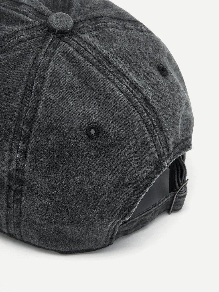 Embroidered Hole Detail Baseball Cap-accessories-Des Mess
