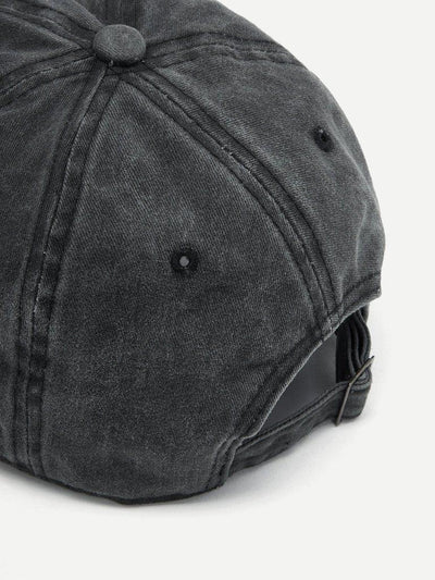 Embroidered Hole Detail Baseball Cap-accessories-Des Mess