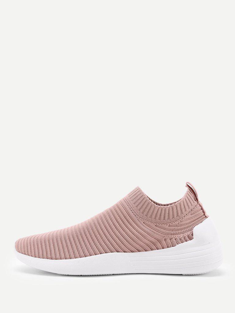 Knit Design Low Top Sneakers-shoes-Des Mess