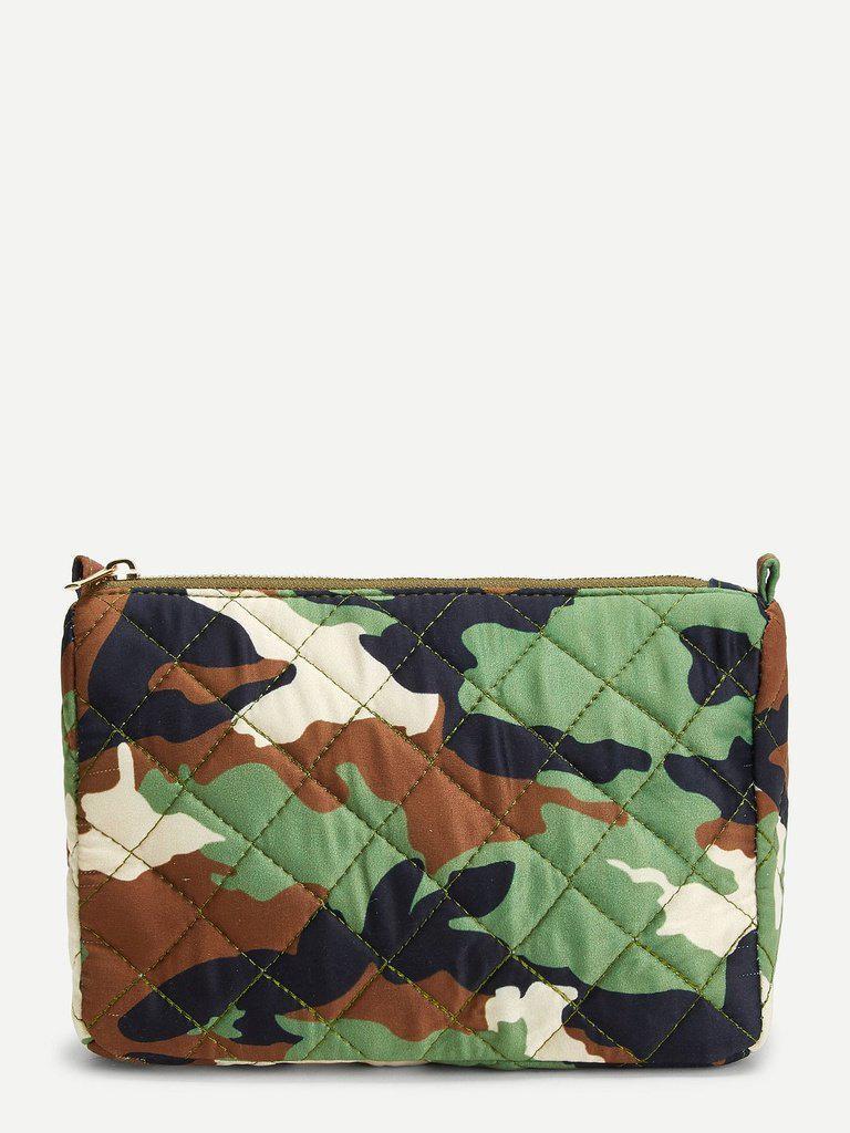Camouflage Printed Makeup Bag-makeup-Des Mess