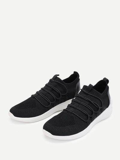 Knit Design Slip On Sneakers-shoes-Des Mess