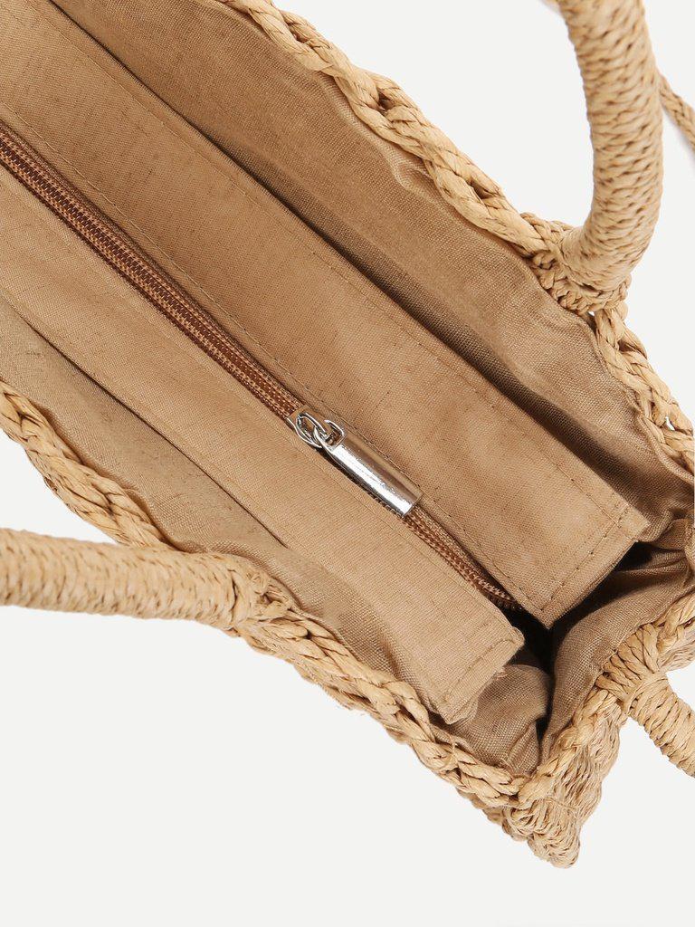Round Straw Tote Bag-accessories-Des Mess
