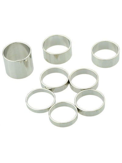 Silver Punk Multiple Rings-jewelry-Des Mess