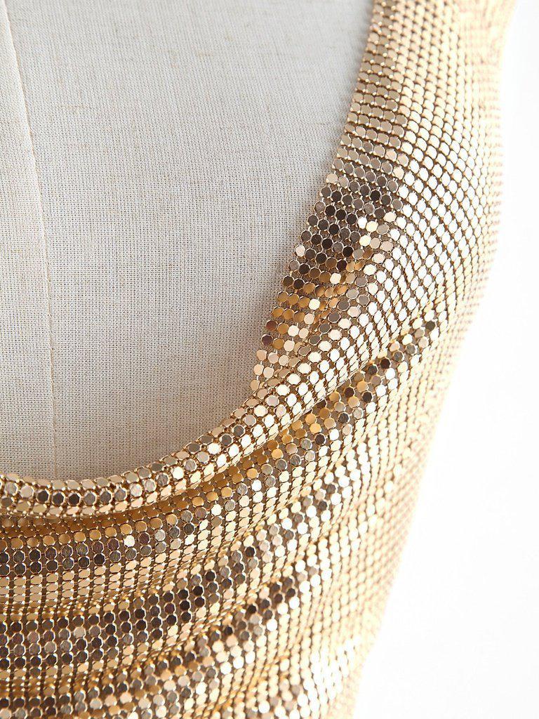 Gold Metallic Bralet Body Chain-jewelry-Des Mess