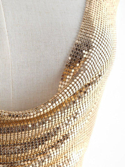 Gold Metallic Bralet Body Chain-jewelry-Des Mess