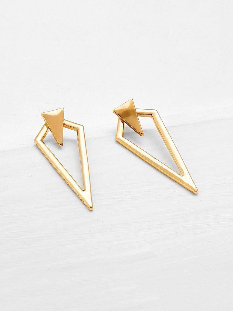 Metal Triangle Design Geometric Earrings-jewelry-Des Mess