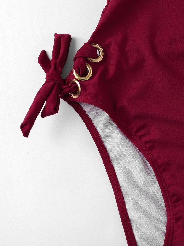 Lace-Up Swimsuit-swimwear-Des Mess