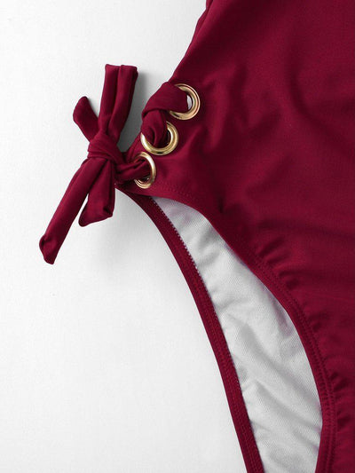 Lace-Up Swimsuit-swimwear-Des Mess