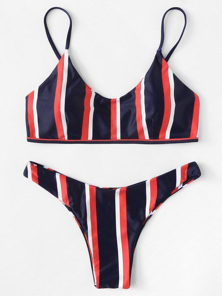 Striped Bikini Set--Des Mess
