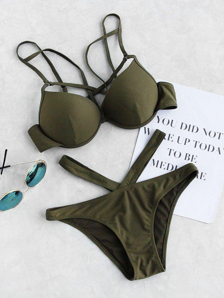 Cutout Front Bustier Bikini Set-swimwear-Des Mess
