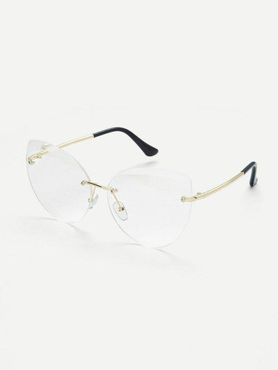 Rimless Cat Eye Glasses-accessories-Des Mess