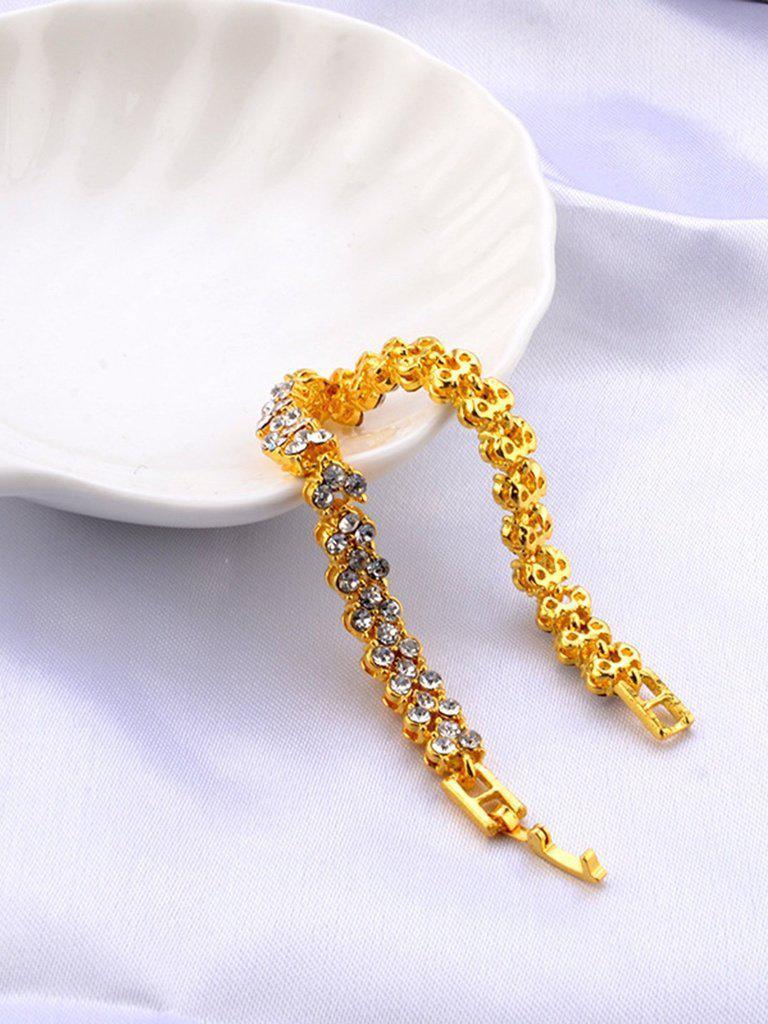 Metallic Rhinestone Bracelet--Des Mess