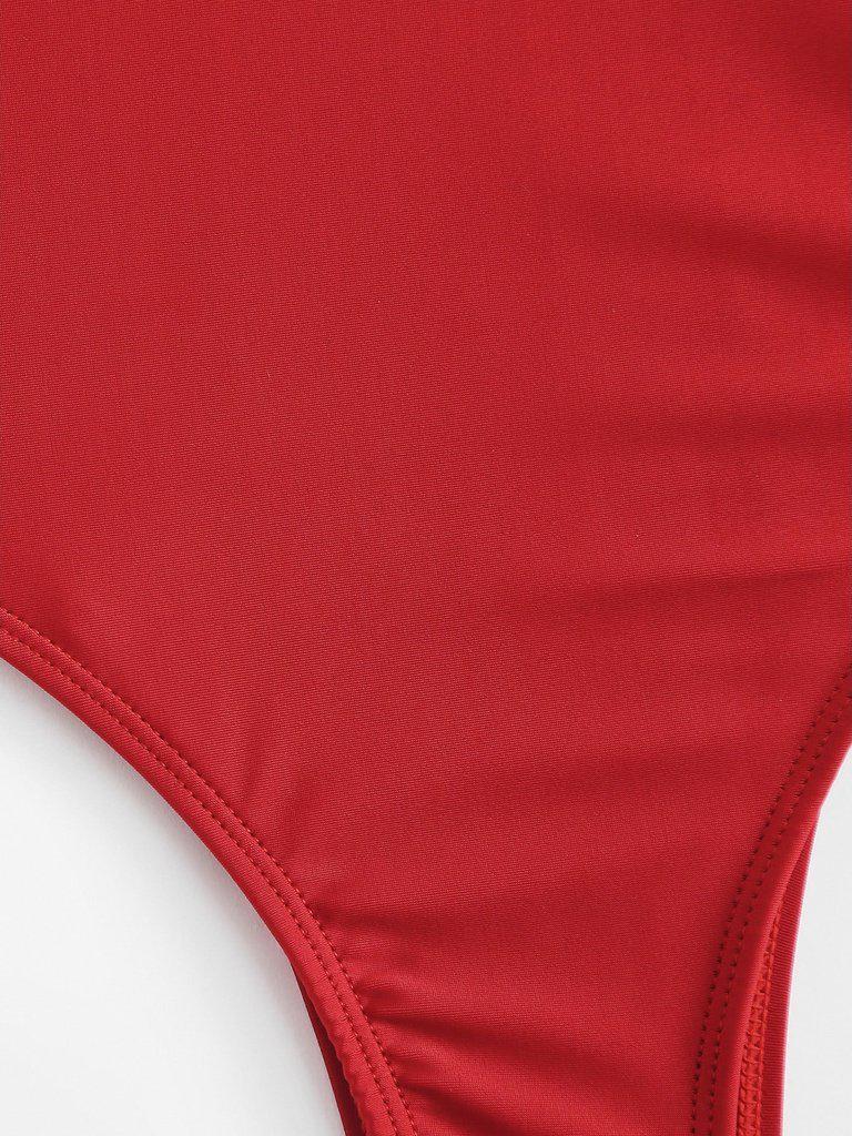 Square Neck One-Piece Swimwear-swimwear-Des Mess