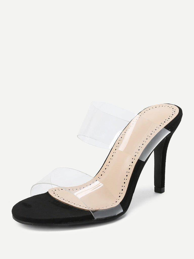 Clear Design Stiletto Heels-shoes-Des Mess