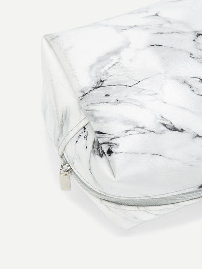 Marble Pattern Makeup Bag-makeup-Des Mess