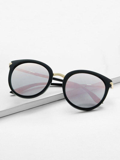 Two Tone Frame Flat Lens Sunglasses-accessories-Des Mess