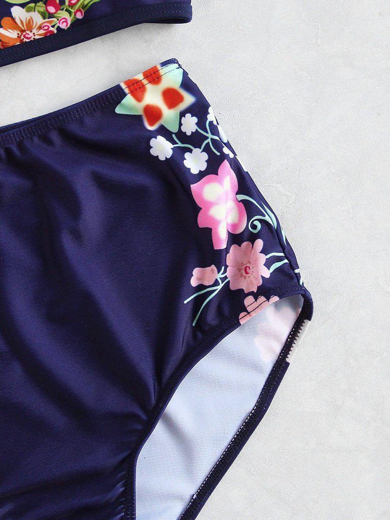 Calico Print High Waist Tankini Set-swimwear-Des Mess