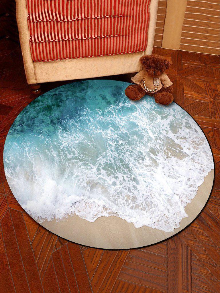 Sandy Beach Round Mat-others-Des Mess