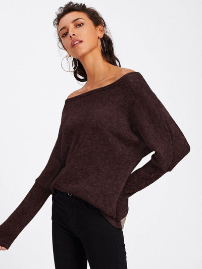 Batwing Sleeve Sweater-outerwear-Des Mess