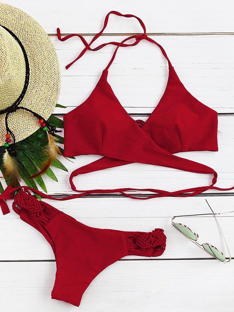 Crochet Detail Wrap Bikini Set--Des Mess