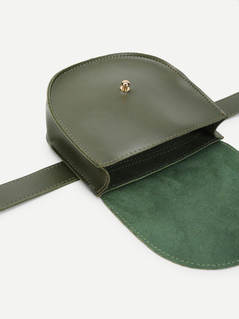 Saddle Flap PU Bum Bag-accessories-Des Mess