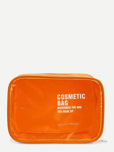 Letter Print Makeup Bag-makeup-Des Mess