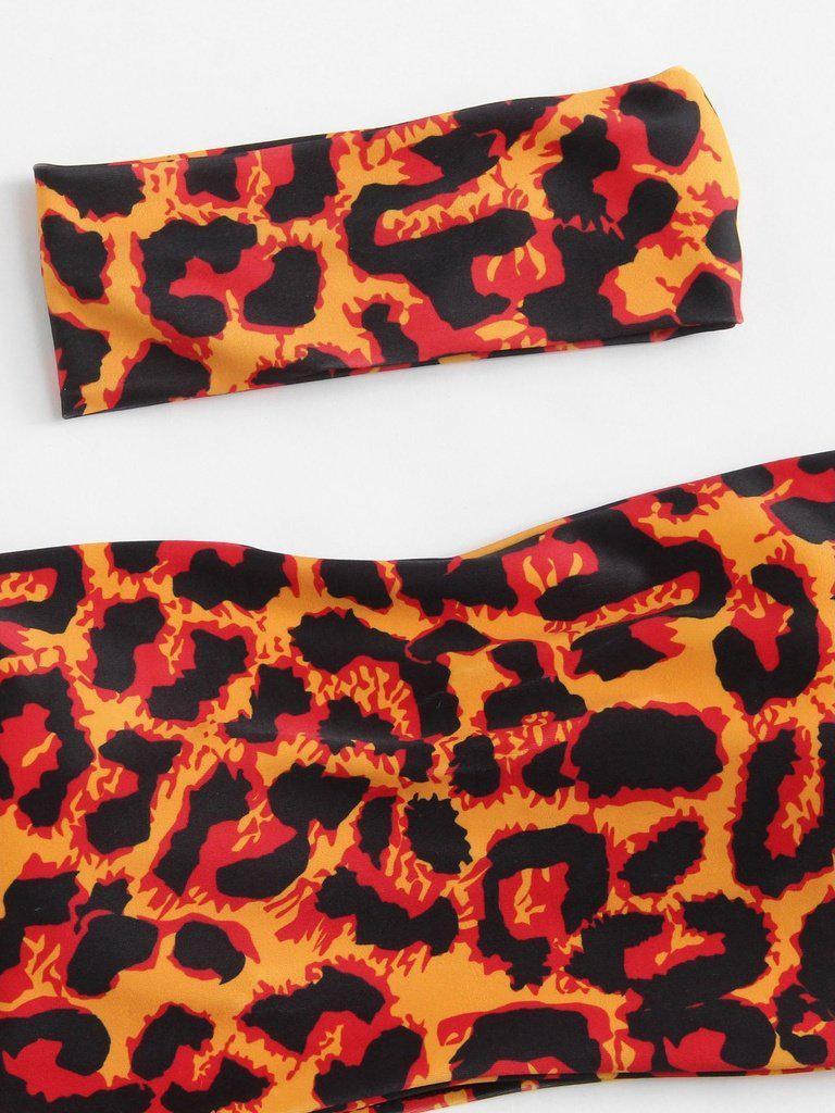 Leopard Bikini Set With Choker--Des Mess