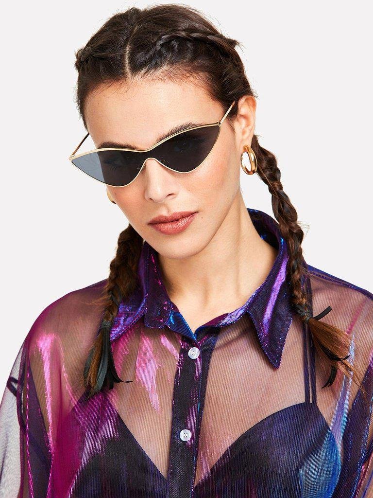 Metal Extreme Cat Eye Sunglasses-accessories-Des Mess