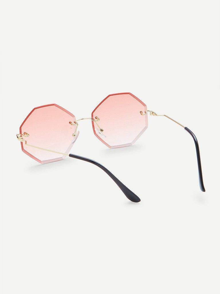 Tinted Lens Rimless Sunglasses-accessories-Des Mess
