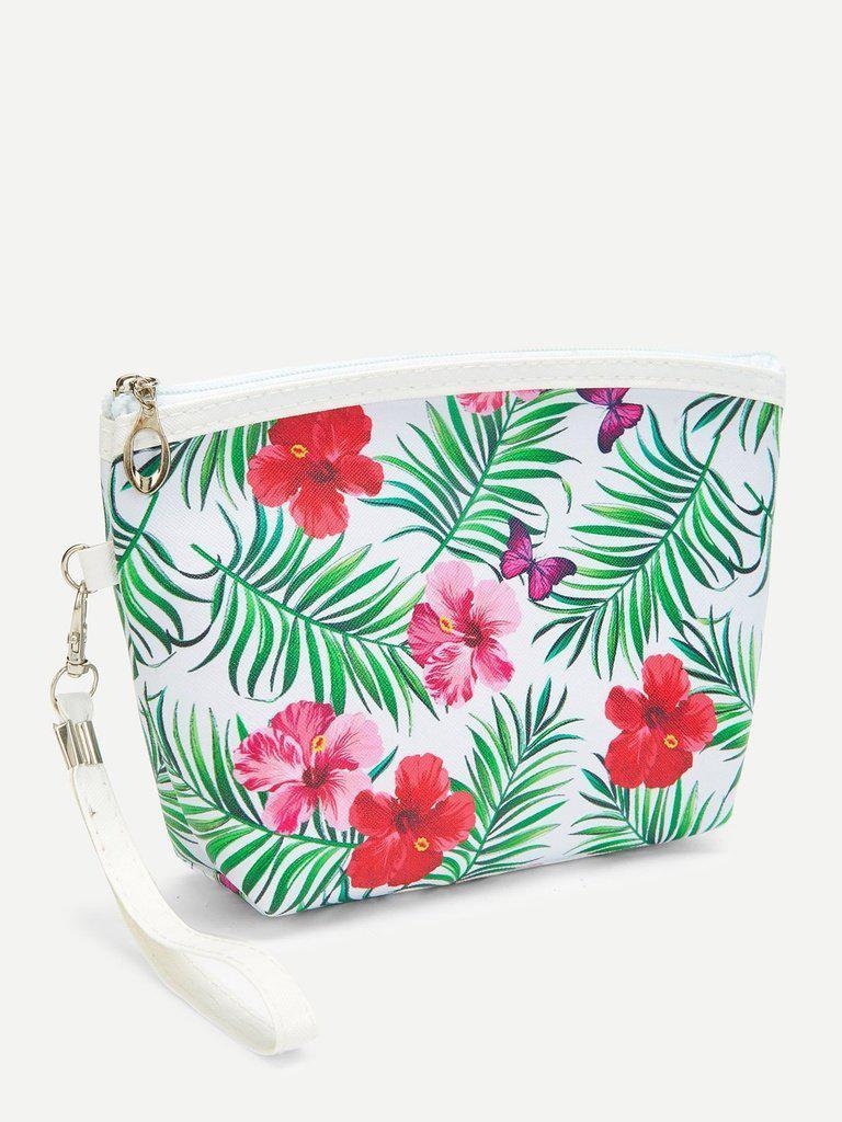 Flower Print Makeup Bag-makeup-Des Mess