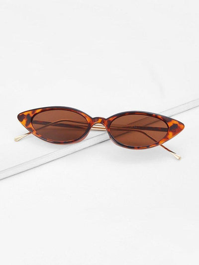 Cat Eye Metal Temple Sunglasses-accessories-Des Mess
