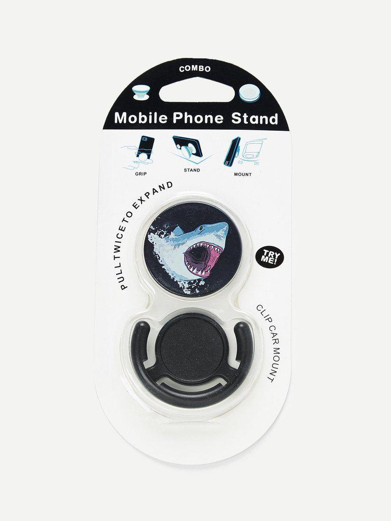 Shark Pattern Gasbag Phone Holder-others-Des Mess