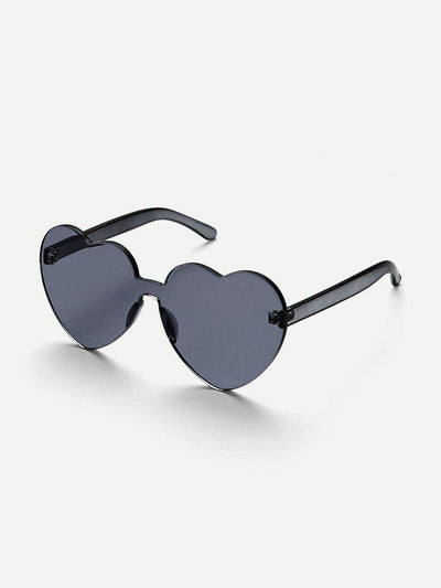 Heart Shaped Flat Lens Sunglasses-accessories-Des Mess